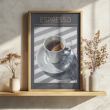Espresso Morning Light Art Print UK — Dark Moody Dark Wall Art — Kitchen — Wall It All Prints
