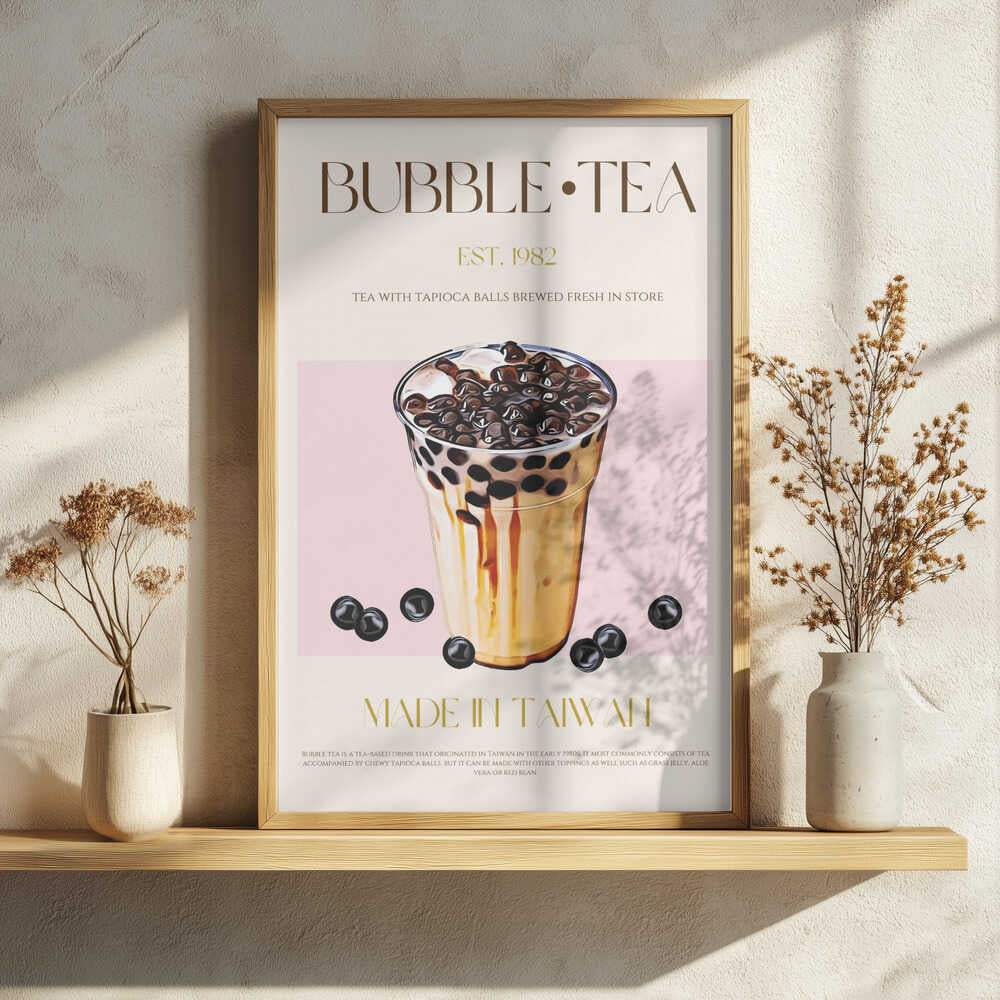Taiwan Bubble Tea Art Print UK — Japanese Fresh Wall Art — Kitchen — Wall It All Prints