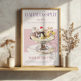 Classic Banana Split Art Print UK — Vintage Vibrant Wall Art — Kitchen — Wall It All Prints