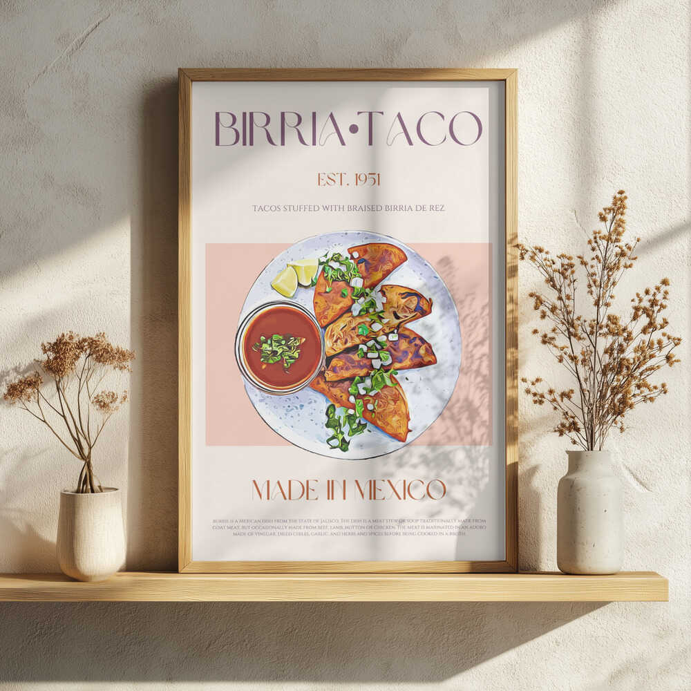 Authentic Birria Tacos Art Print UK — Food Fresh Wall Art — Kitchen — Wall It All Prints