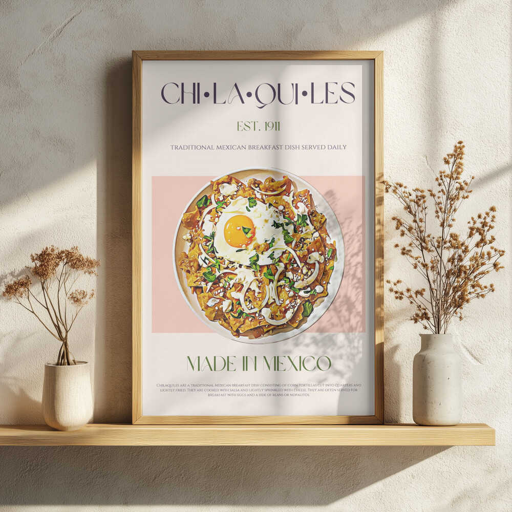 Traditional Chilaquiles Breakfast Art Print UK — Vintage Fresh Wall Art — Kitchen — Wall It All Prints