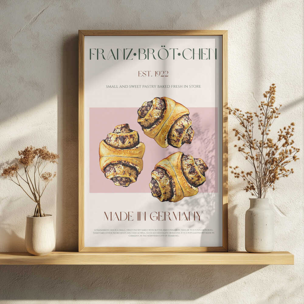 German Pastries Delight Art Print UK — Abstract Vibrant Wall Art — Kitchen — Wall It All Prints
