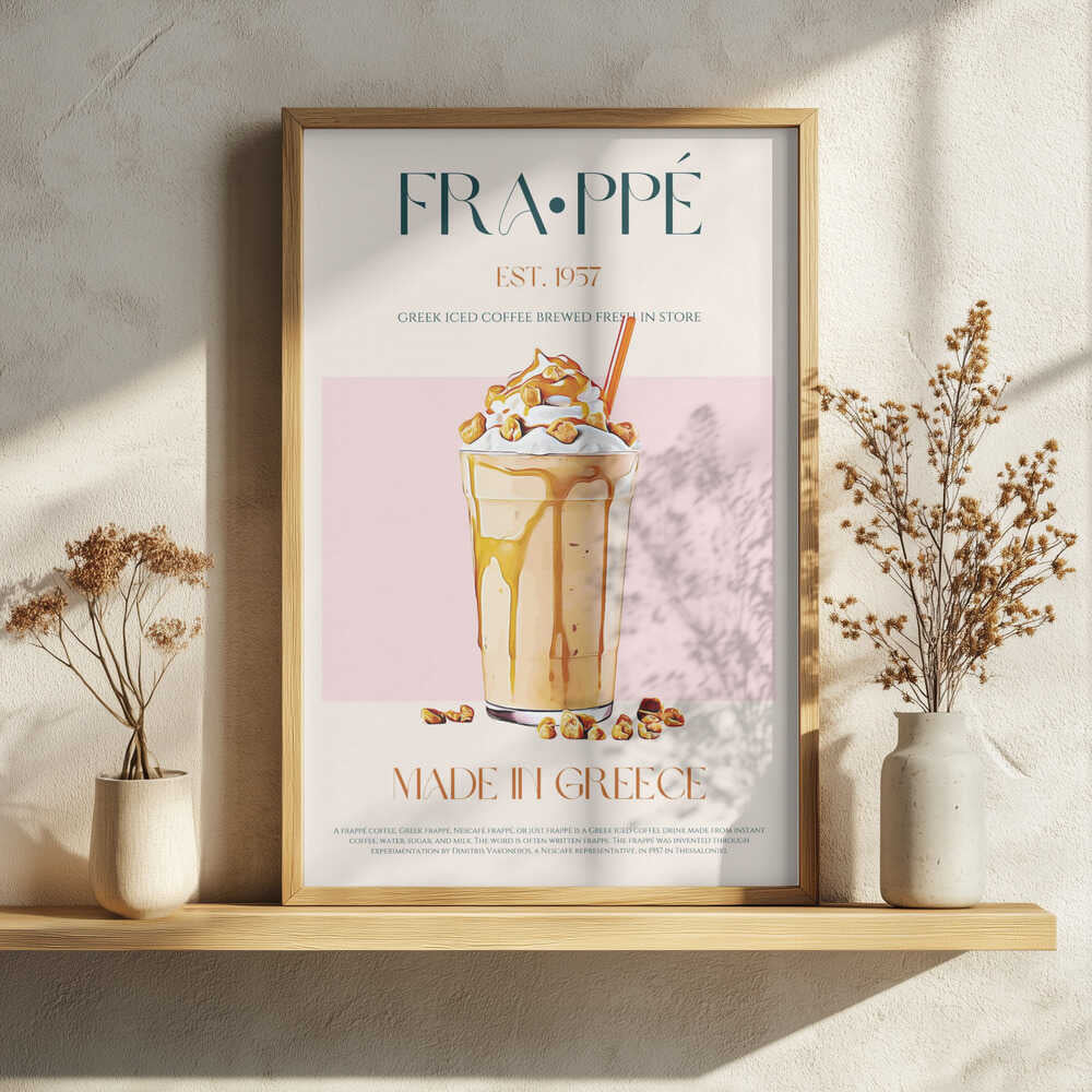 Greek Iced Frappe Art Print UK — Food Fresh Wall Art — Kitchen — Wall It All Prints