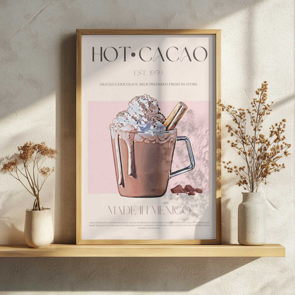 Sweet Hot Cacao Art Print UK — Food Warm Wall Art — Kitchen — Wall It All Prints