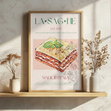 Classic Italian Lasagna Art Print UK — Botanical Vibrant Wall Art — Kitchen — Wall It All Prints