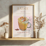 Sweet Caramel Latte Art Print UK — Food Warm Wall Art — Kitchen — Wall It All Prints