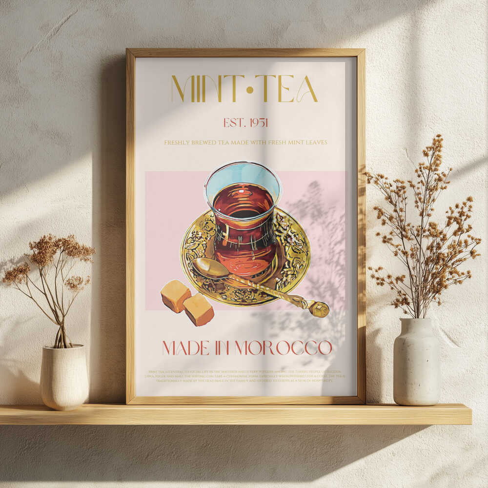Moroccan Mint Tea Art Print UK — Japanese Warm Wall Art — Living Room — Wall It All Prints