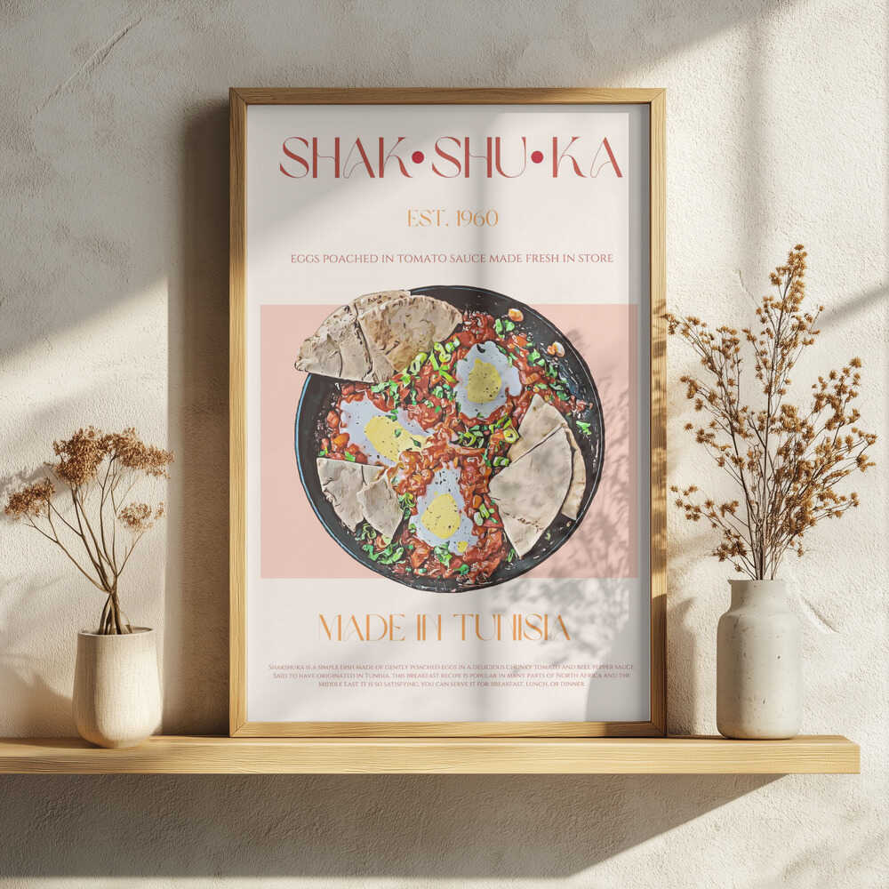 Shakshuka Poached Eggs Art Print UK — Food Fresh Wall Art — Kitchen — Wall It All Prints