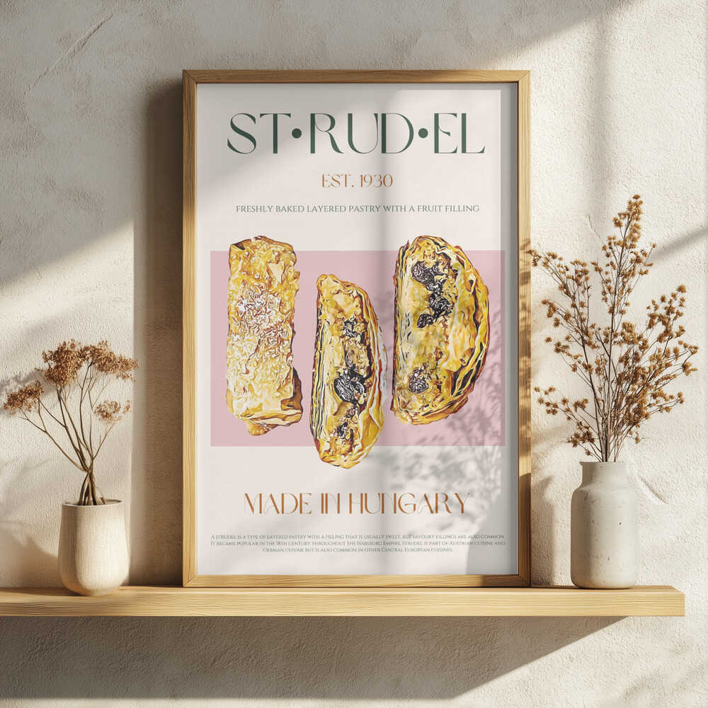 Fresh Baked Strudel Art Print UK — Vintage Fresh Wall Art — Kitchen — Wall It All Prints