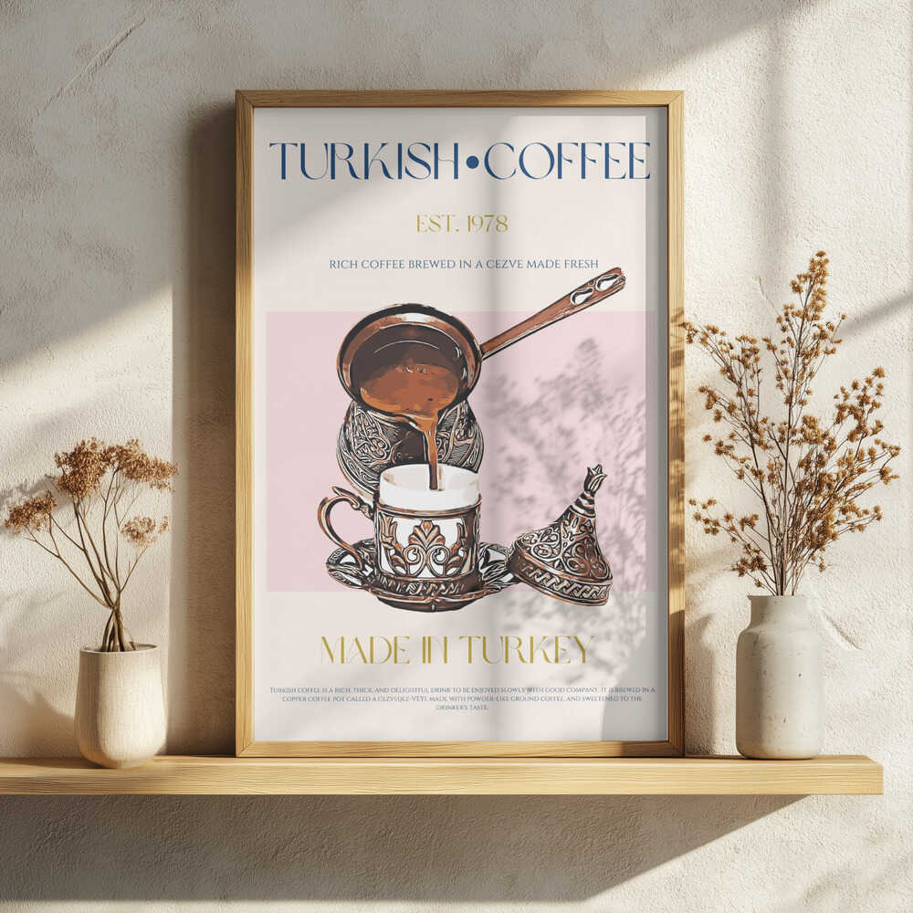 Traditional Turkish Coffee Art Print UK — Vintage Fresh Wall Art — Kitchen — Wall It All Prints