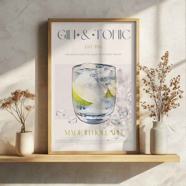 Classic Gin And Tonic Art Print UK — Vintage Fresh Wall Art — Living Room — Wall It All Prints