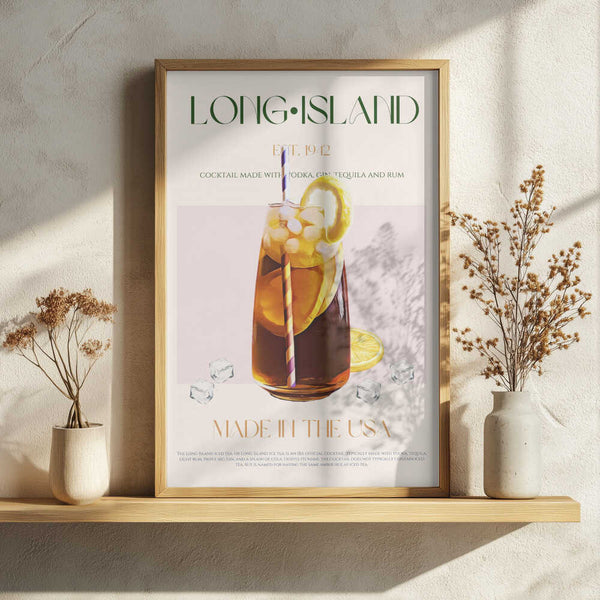 Long Island Iced Tea Art Print UK — Vintage Fresh Wall Art — Kitchen — Wall It All Prints