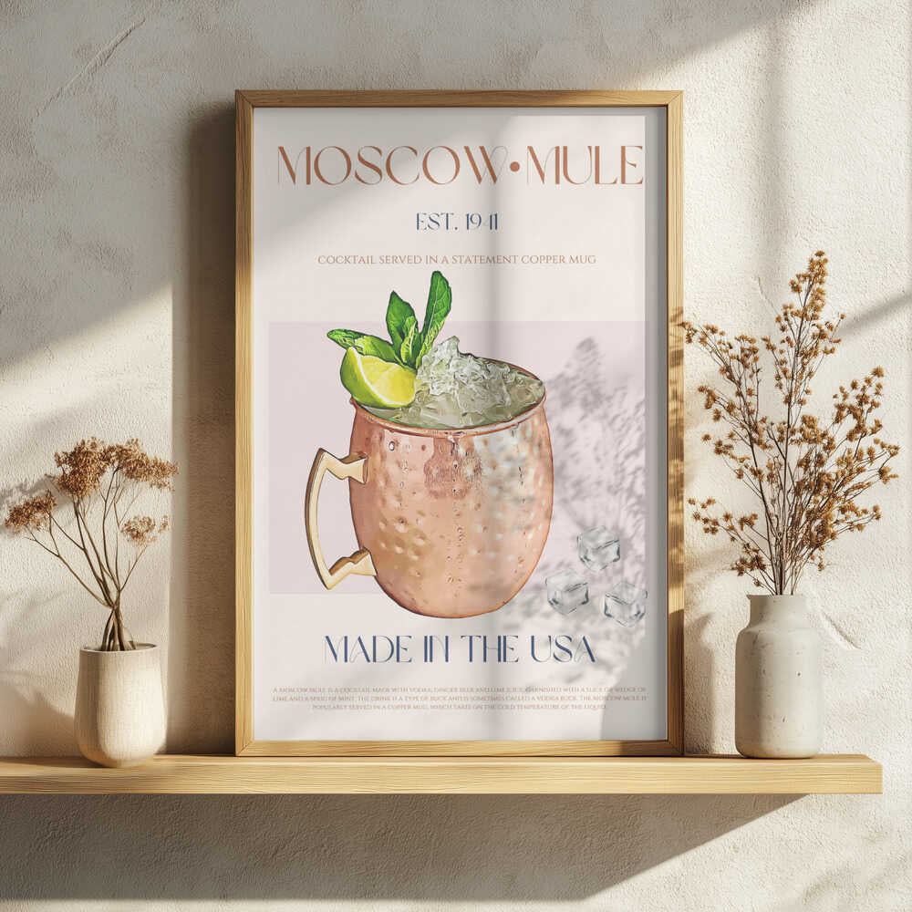 Moscow Mule Copper Mug Art Print UK — Japanese Fresh Wall Art — Living Room — Wall It All Prints