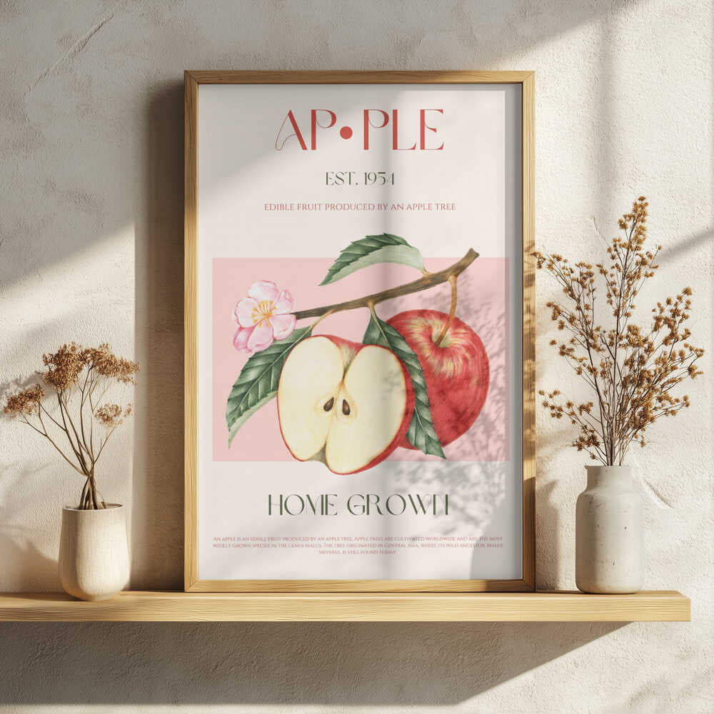 Botanical Apple Study Art Print UK — Botanical Fresh Wall Art — Kitchen — Wall It All Prints