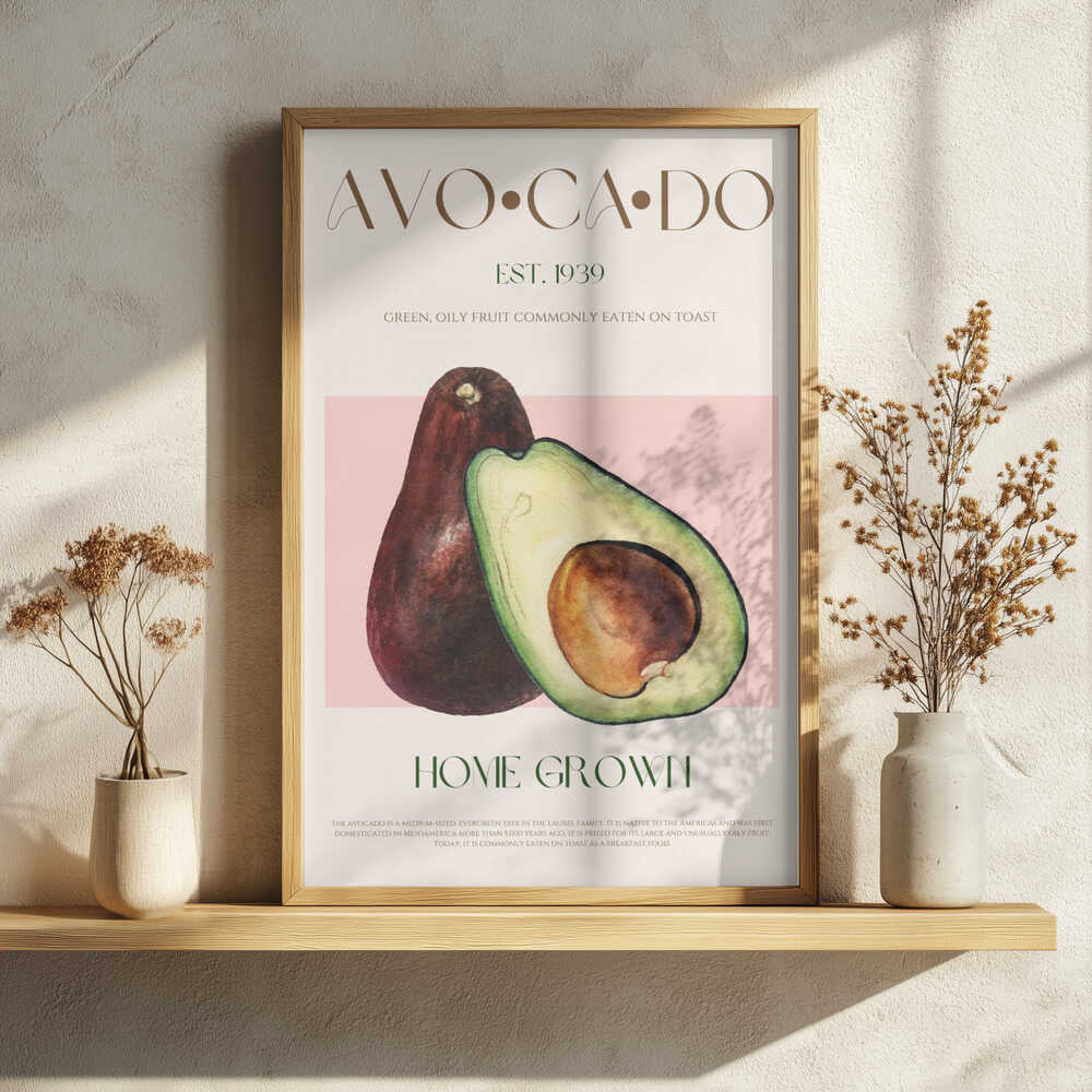 Botanical Avocado Duo Art Print UK — Botanical Fresh Wall Art — Kitchen — Wall It All Prints