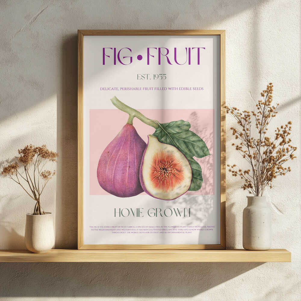 Vintage Fig Fruit Art Print UK — Botanical Fresh Wall Art — Kitchen — Wall It All Prints