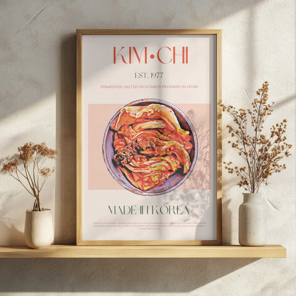 Authentic Korean Kimchi Art Print UK — Japanese Vibrant Wall Art — Kitchen — Wall It All Prints