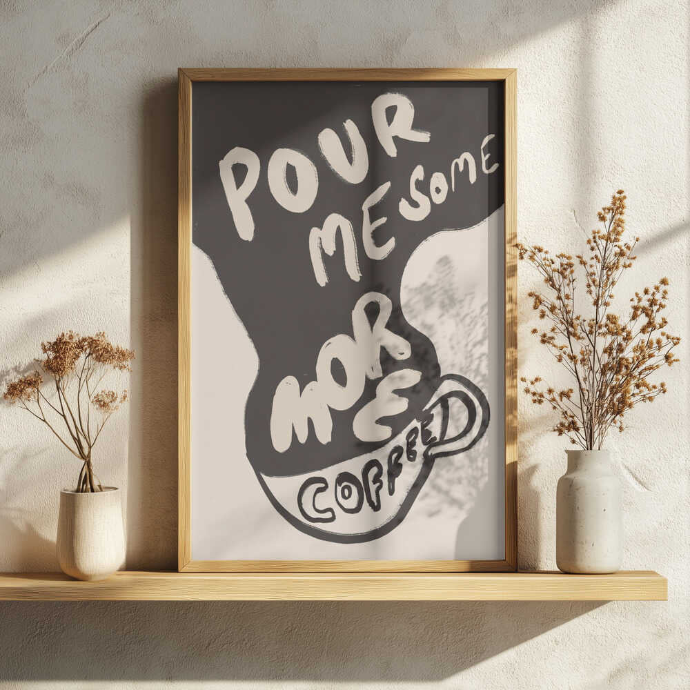Morecoffee Art Print UK — Dark Moody Dark Wall Art — Kitchen — Wall It All Prints