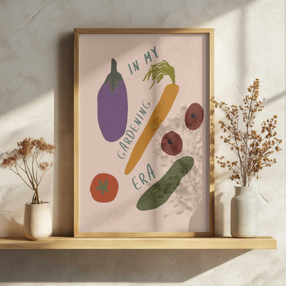 Veggie Vibes Art Print UK — Botanical Minimal Wall Art — Kitchen — Wall It All Prints