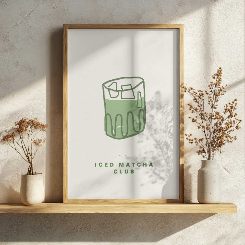 Chilled Green Elixir Art Print UK — Japanese Minimal Wall Art — Office — Wall It All Prints