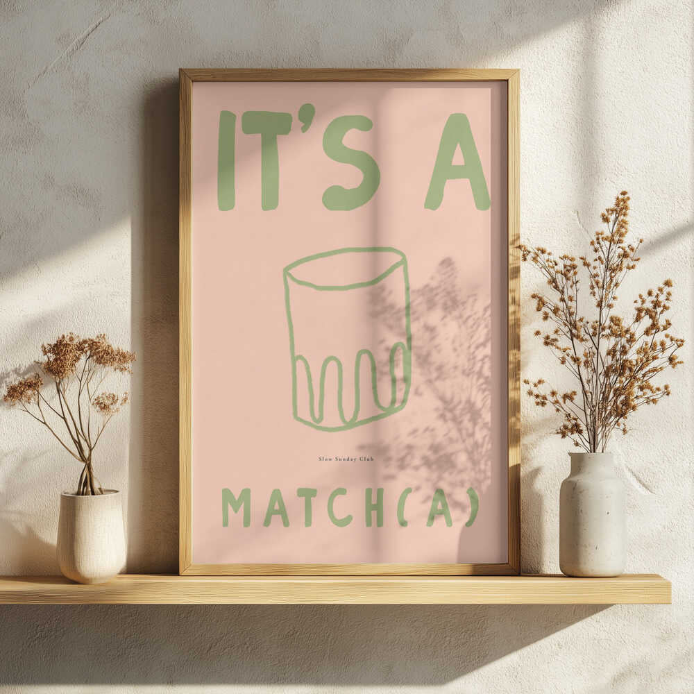 Matcha Vibes Art Print UK — Abstract Calm Wall Art — Kitchen — Wall It All Prints