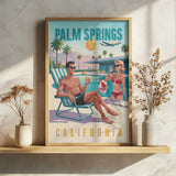 Palm Springs Poolside Glamour Art Print UK — Landscape Minimal Wall Art — Living Room — Wall It All Prints