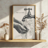 Wash Your Filthy Hands Art Print UK — Vintage Minimal Wall Art — Bathroom — Wall It All Prints