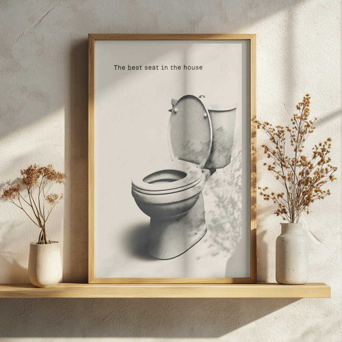 Best Seat In House Art Print UK — Abstract Minimal Wall Art — Bathroom — Wall It All Prints