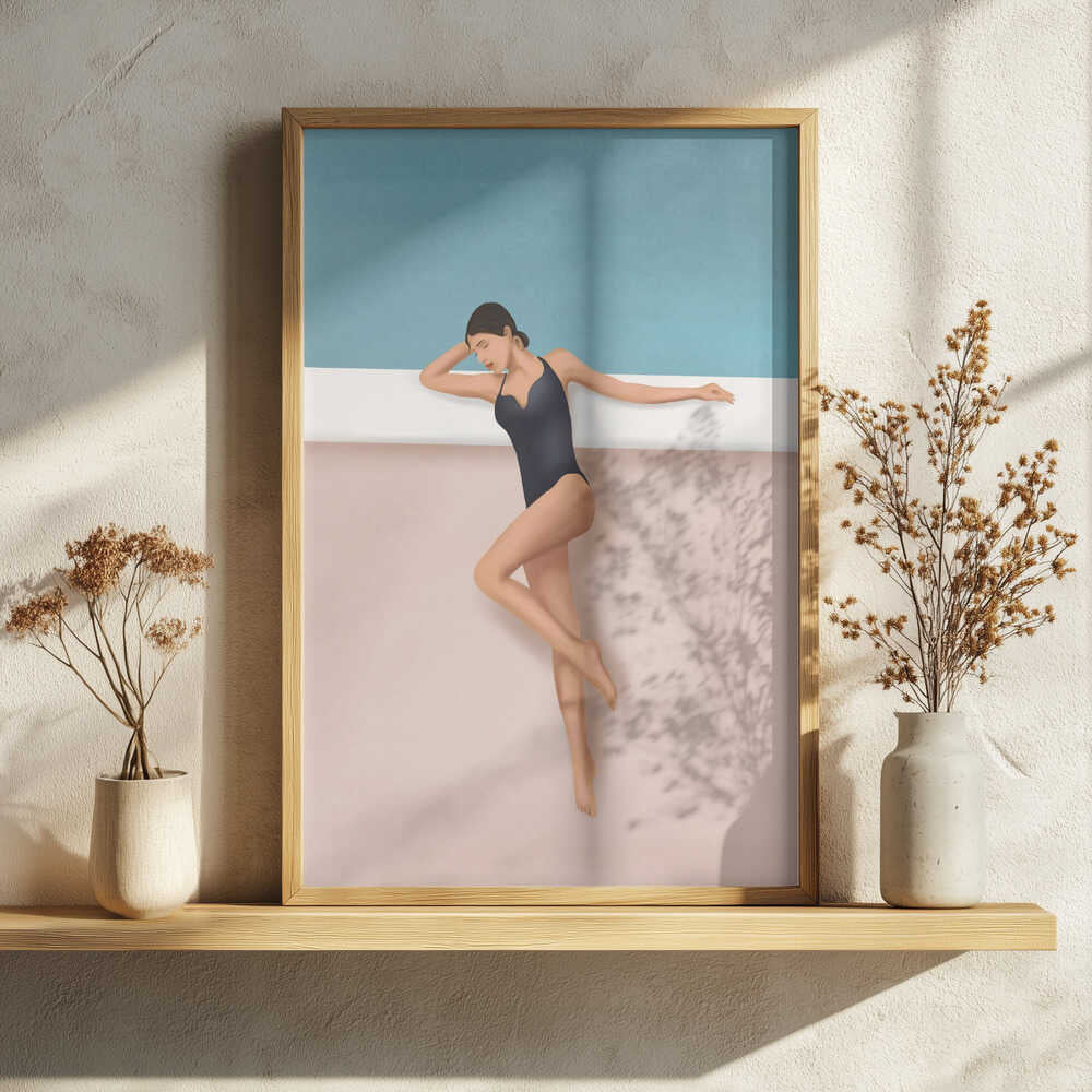 Chic Poolside Moment Art Print UK — Abstract Calm Wall Art — Office — Wall It All Prints