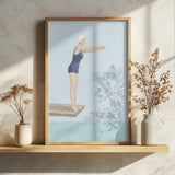 Classic Swim Moment Art Print UK — Portrait Vibrant Wall Art — Living Room — Wall It All Prints