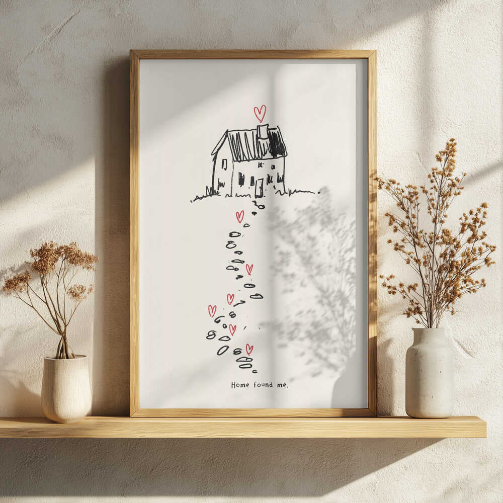 Cozy Home Path Art Print UK — Abstract Minimal Wall Art — Office — Wall It All Prints