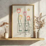 Growing Book Flowers Art Print UK — Botanical Fresh Wall Art — Living Room — Wall It All Prints
