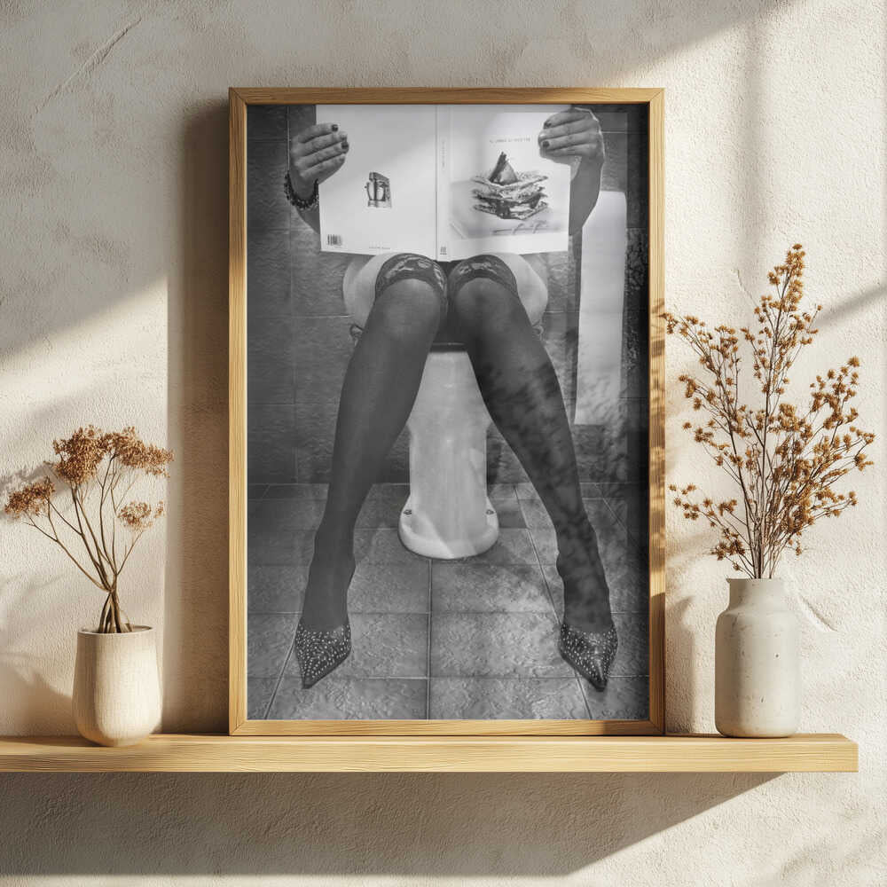 Glamour In The Bathroom Art Print UK — Portrait Dark Wall Art — Bathroom — Wall It All Prints