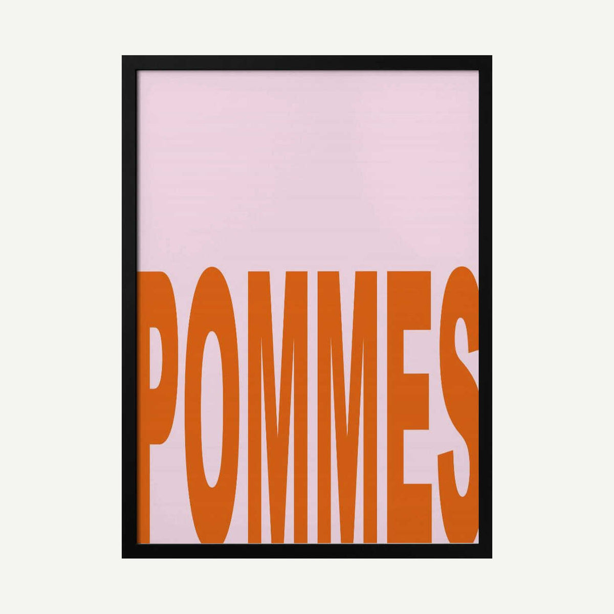 Playful Pommes Typography Art Print UK — Abstract Vibrant Wall Art — Kitchen — Wall It All Prints
