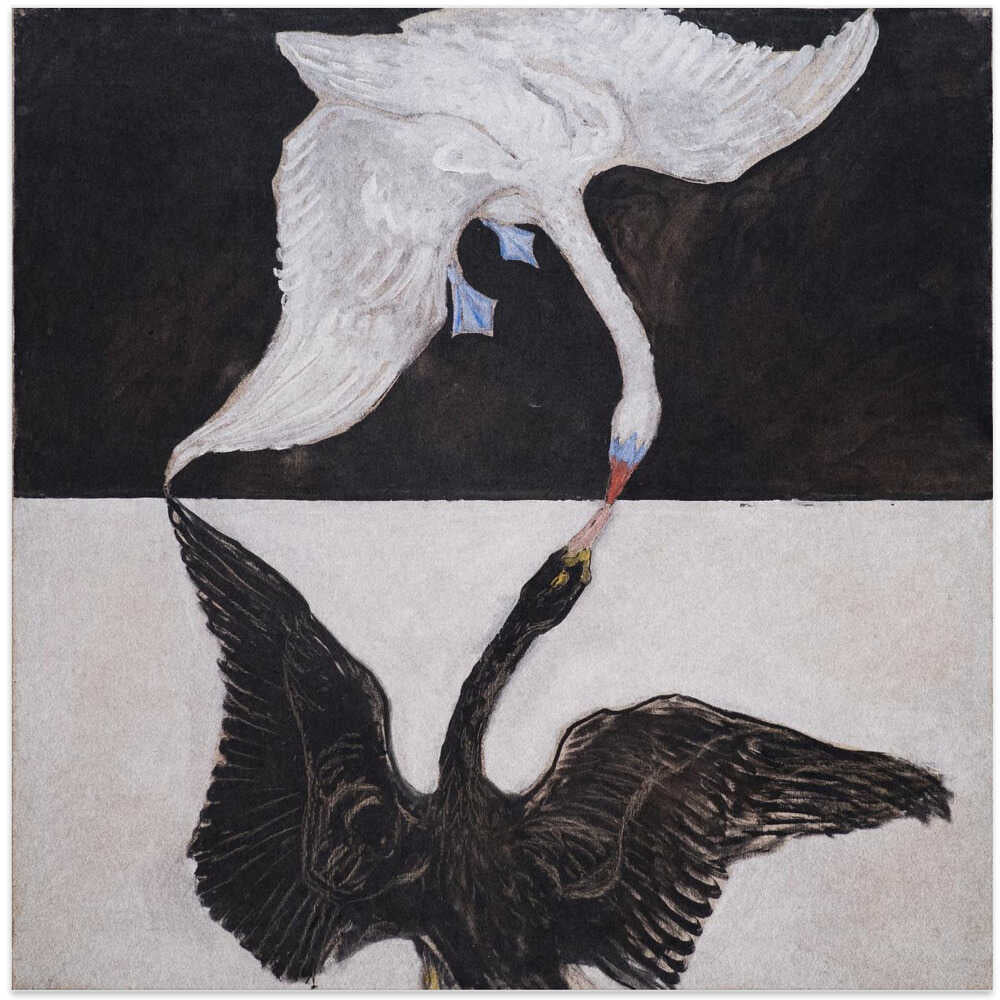 Hilma Af Klint   the Swan Art Print UK — Japanese Dark Wall Art — Living Room — Wall It All Prints