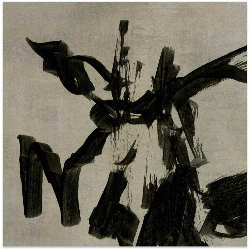 Abstract Ink Movement Art Print UK — Abstract Dark Wall Art — Office — Wall It All Prints