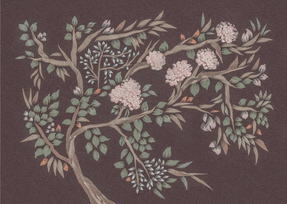 Pink Flowering Tree Art Print UK — Botanical Calm Wall Art — Living Room — Wall It All Prints