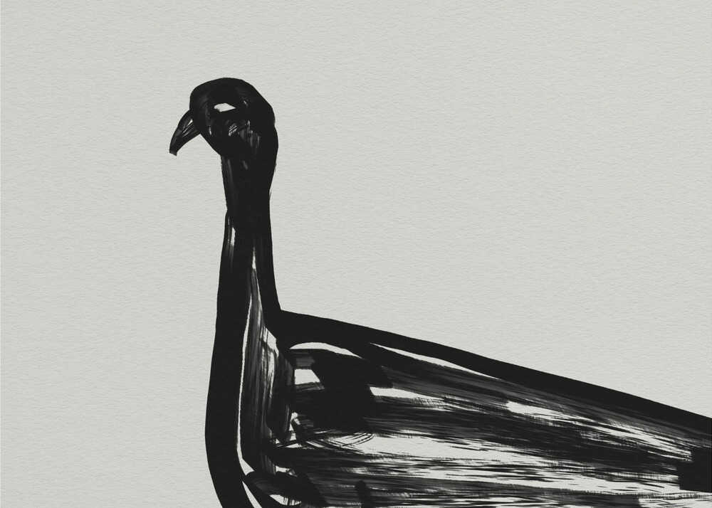 Abstract Crane Drawing Art Print UK — Abstract Vibrant Wall Art — Office — Wall It All Prints