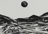 Stark Black Moonscape Art Print UK — Abstract Dark Wall Art — Bathroom — Wall It All Prints