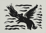 Dynamic Flying Pig Art Print UK — Abstract Vibrant Wall Art — Office — Wall It All Prints