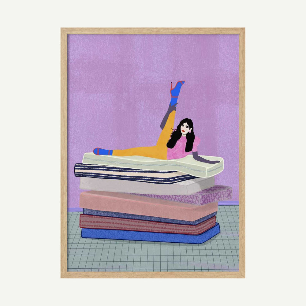 Raise your leg up to your head Art Print UK — Portrait Vibrant Wall Art — Bedroom — Wall It All Prints