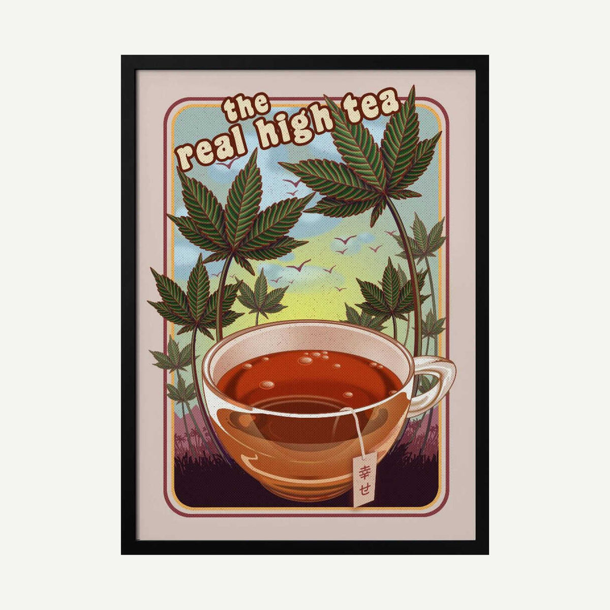 Real High Tea Art Print UK — Botanical Vibrant Wall Art — Kitchen — Wall It All Prints