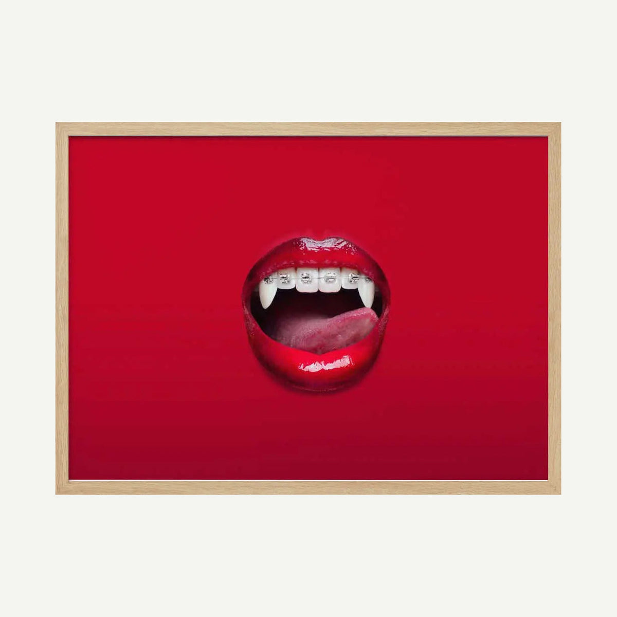 Red Vampire Lips Braces