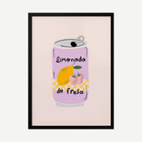 Strawberry Lemonade Can Art Print UK — Food Calm Wall Art — Kitchen — Wall It All Prints