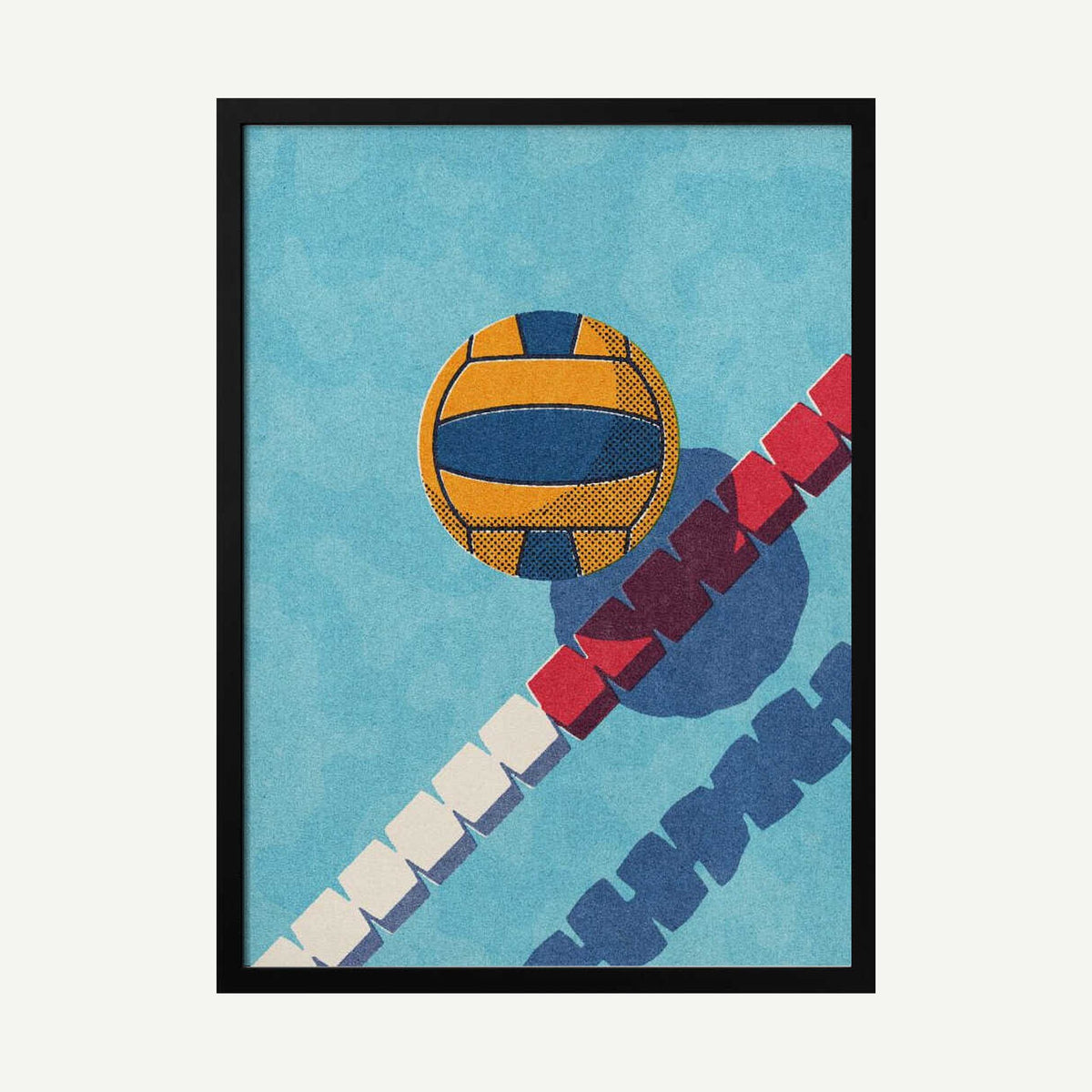 Summer Volleyball Pool Art Print UK — Abstract Vibrant Wall Art — Living Room — Wall It All Prints