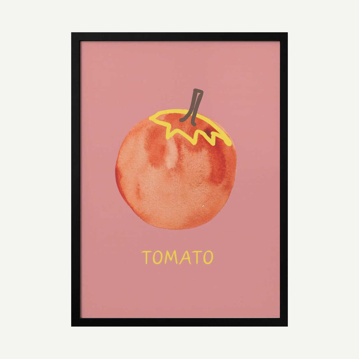 Tomato in Pink Art Print UK — Food Vibrant Wall Art — Kitchen — Wall It All Prints