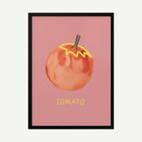 Tomato in Pink Art Print UK — Food Vibrant Wall Art — Kitchen — Wall It All Prints