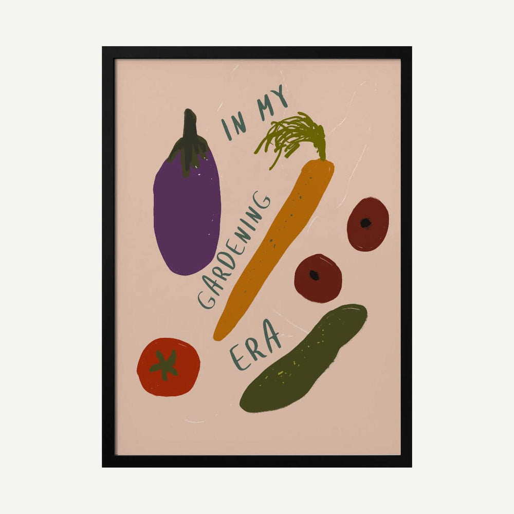 Veggie Vibes Art Print UK — Botanical Minimal Wall Art — Kitchen — Wall It All Prints