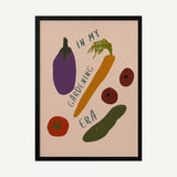 Veggie Vibes Art Print UK — Botanical Minimal Wall Art — Kitchen — Wall It All Prints