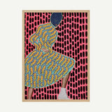 Vibrant Masked Woman Art Print UK — Abstract Vibrant Wall Art — Living Room — Wall It All Prints